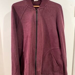 Burgundy Zip-Up Jacket